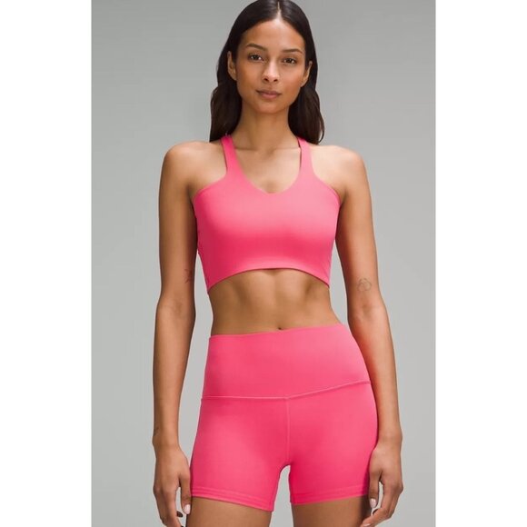 Lululemon Womens Pink Sports Bra Top Size S/M - Picture 1 of 9